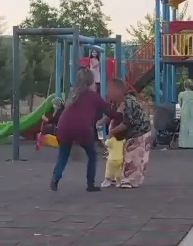 Parkta İnsanlık Ayıbı! Ağlayan Çocuğu Sakinleştirmek İstedi Ama...