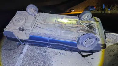 Seyir Halindeyken Tekerleği Çıkan Otomobil Takla Attı