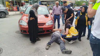 Öğle yemeğine gidiyordu! Belediye personeline otomobil çarptı