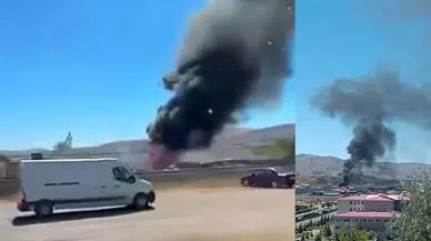 Sivas’ta Asfalt Tesisinde Tanker Yangını: Gökyüzü Dumana Büründü