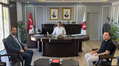 Koyulhisar’da Yeni Müftü Ali Şahin’den Kaymakam Yıldız’a Ziyaret