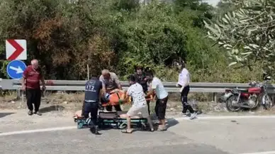 Kontrolden Çıkan Motosiklet Bariyere Çarptı: 2 Kişi Yaralandı