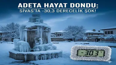 Adeta Hayat Dondu: Sivas'ta -30,3 Derecelik Şok!