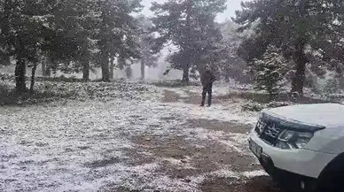 Mevsimin İlk Karı Yağdı: 1900 Rakımda Kar Sevinci!