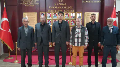 Kangal’da Muhtarlar Günü Dolayısıyla Kaymakam Yıldırım’a Ziyaret