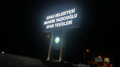 Sivas Gücü Belediyespor’un Yeni Işıklı Totemi Tamamlandı