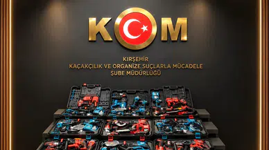 Kırşehir'de Kaçakçılık Operasyonu! Araçtan 12 Set Malzeme Çıktı