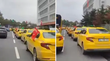 Taksicilerden Martı TAG Protestosu! İstanbul'da Trafik Aksadı