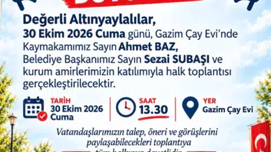 ALTINYAYLA’DA HALK TOPLANTISI GERÇEKLEŞTİRİLECEK