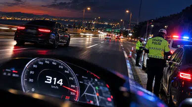 Otoyolda 314 kilometre hızla gidip o anları TikTok'ta paylaşan sürücüye para cezası