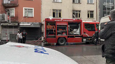 Konya'da Bir Anda Alevler Yükseldi! Apartmanda Korku Dolu Anlar