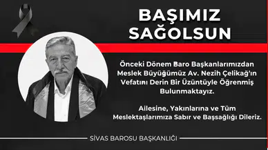 Sivas Barosu Yasta! Eski Başkan Hayatını Kaybetti
