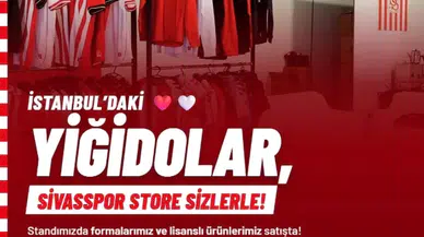 İstanbul’daki Yiğidolar için Sivasspor Store standı açıldı