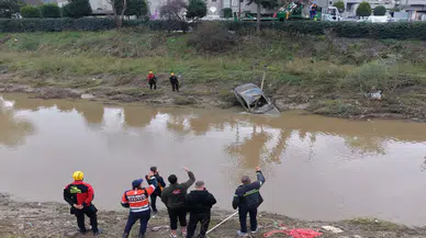 Cendere Deresi’nde Kayıp Araç Bulundu! O Anlar Havadan Görüntülendi