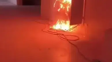 Cumhuriyet Üniversitesi Yeni Hastane İnşaatında Elektrik Panosunda Yangın Çıktı!