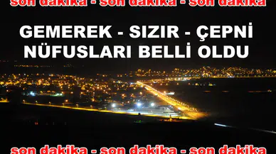 GEMEREK’TE NÜFUS GERİLEDİ: MERKEZ 10 BİNİN ALTINA DÜŞTÜ