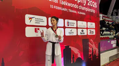 Genç tekvandocu Avrupa’yı fethetti: Final biletini kaptı