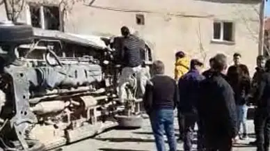Öğrenci Servisi Yan Yattı: Facianın Eşiğinden Dönüldü