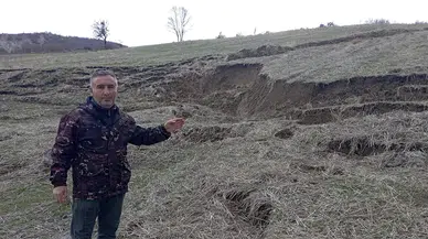 Yağış Heyelana Neden Oldu: Tarla Kullanılamaz Hale Geldi