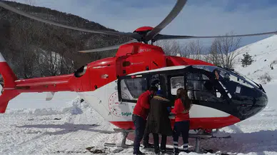 Yollar Kapandı, İmdada Yetişti: Helikopter Ambulans
