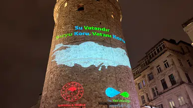 İstanbul’un Kalbinde Su Seferberliği: Galata Kulesi Işıklarla Donandı
