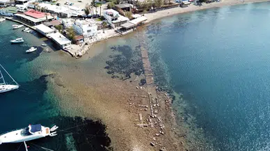 MÖ 4. Yüzyıla Ait Mydos Kalesinin Surları Denizin Çekilmesiyle Ortaya Çıktı