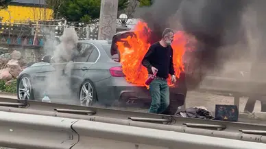 Motordan Yükselen Dumanlar Kısa Sürede Alevlere Döndü