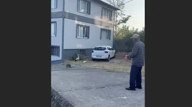Bahar Müjdecisi Yaren Leylek, Adem Amca’yı Ziyaret Etti