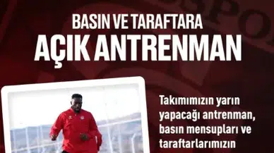 Sivaspor’dan Basın ve Taraftara Açık Antrenman Duyurusu