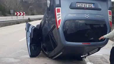 Kontrolden Çıkan Araç Takla Attı: Bu Araçtan Sağ Çıktı!