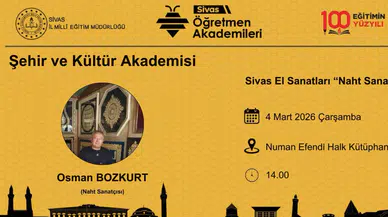 Sivas’ta “Şehir ve Kültür Akademisi” Kapsamında Nahit Sanatı Söyleşisi Düzenlenecek