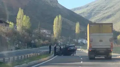 Malatya’da Otomobil Takla Attı: Araç Ters Döndü