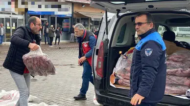 Sağlıksız Şartlarda Taşınan 200 Kilo Et Yakalandı!