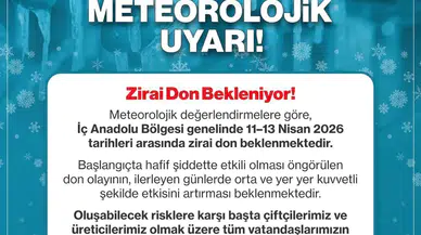 İç Anadolu'da Don Alarmı: Sivas Belediyesi Tarih Vererek Uyardı