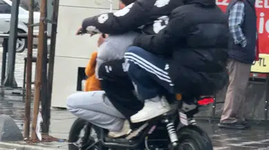 Gençlerin ters yönden bisiklet sürüşü Karabük’te kaydedildi