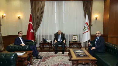 HSK Başmüfettişi Ve İdare Mahkemesi Başkanı Vali Şimşek’i Ziyaret Etti!