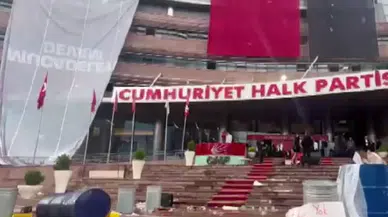 CHP Genel Merkezi tahliye sonrası görüntülendi