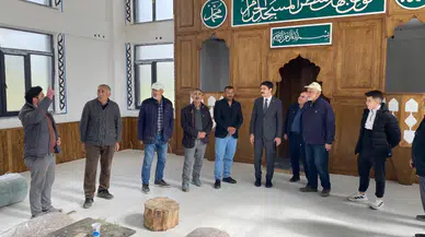Ulaş’ta Kazanpınar Köyü Camii İnşaatında Son Aşamaya Gelindi