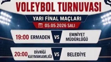 Divriği’de Kurumlar Arası Voleybol Turnuvasında Yarı Final Heyecanı!