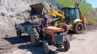 Karacaören Köyü Karataş Mezrası Yolunda Bakım Çalışması Yapıldı
