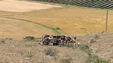 Sivas-Tokat Yolunda İş Makinesi Kazası! Sondaj Aracı Devrildi