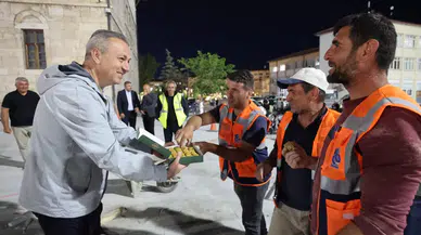Başkan Uzun’dan Kent Meydanı ve Kafeler Sokağı’nda İnceleme