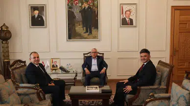Sivas'ta Banka Müdürlerinden Vali Şimşek'e Ziyaret