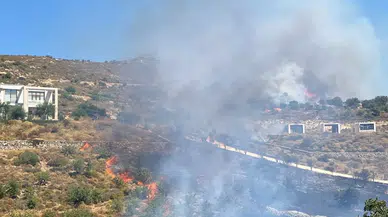 Bodrum'da Korkutan Yangın! Alevler Hızla Yayılıyor: Ekipler Seferber...