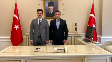 Gürün Kaymakamı Selami Alper Özkan'dan Darende Kaymakamı Şeref Gülyer'e Nezaket Ziyareti