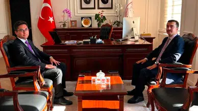 Giresun Çamoluk Kaymakamı Coşkun'dan Akıncılar Kaymakamı Karababa'ya Hayırlı Olsun Ziyareti