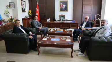 Kangal’da Yerel Yönetim ve Basın Temsilcilerinden Kaymakam Yıldırım’a Ziyaret