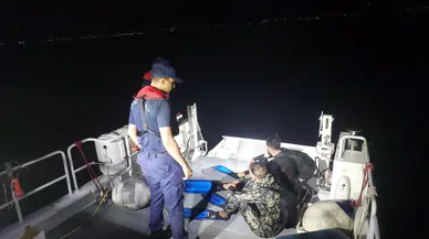 Bodrum Açıklarında Şok Görüntü! Denizin Ortasında Yakalandılar