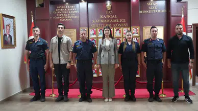 Kangal Kaymakamı Büyükuçar'a Jandarmadan Anlamlı Ziyaret
