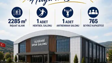 Suşehri'ne 765 Seyirci Kapasiteli Modern Spor Salonu Yapılıyor